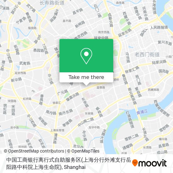 中国工商银行离行式自助服务区(上海分行外滩支行岳阳路中科院上海生命院) map