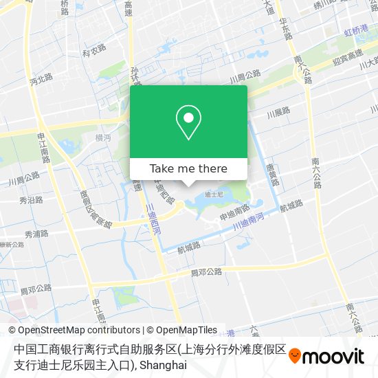 中国工商银行离行式自助服务区(上海分行外滩度假区支行迪士尼乐园主入口) map
