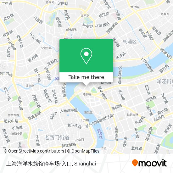 上海海洋水族馆停车场-入口 map