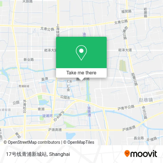 17号线青浦新城站 map