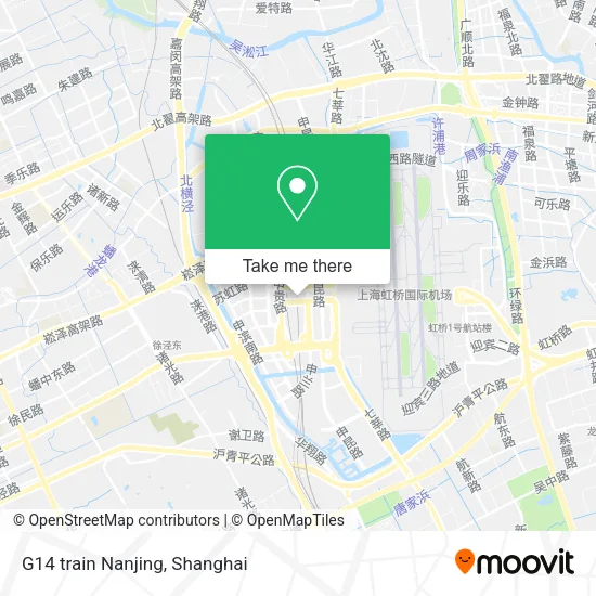 G14 train Nanjing map