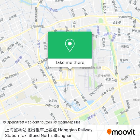 上海虹桥站北出租车上客点 Hongqiao Railway Station Taxi Stand North map