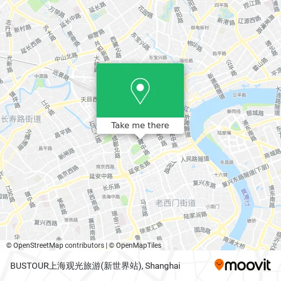 BUSTOUR上海观光旅游(新世界站) map