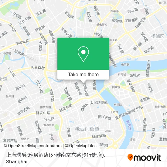 上海璞爵·雅居酒店(外滩南京东路步行街店) map