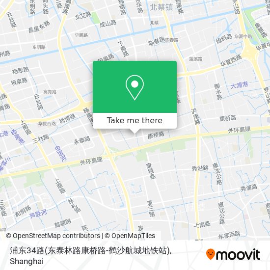 浦东34路(东泰林路康桥路-鹤沙航城地铁站) map