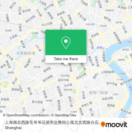 上海南京西路毛爷爷旧居旁边整间公寓北京西路分店 map