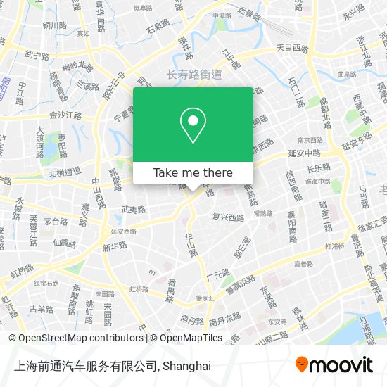 上海前通汽车服务有限公司 map