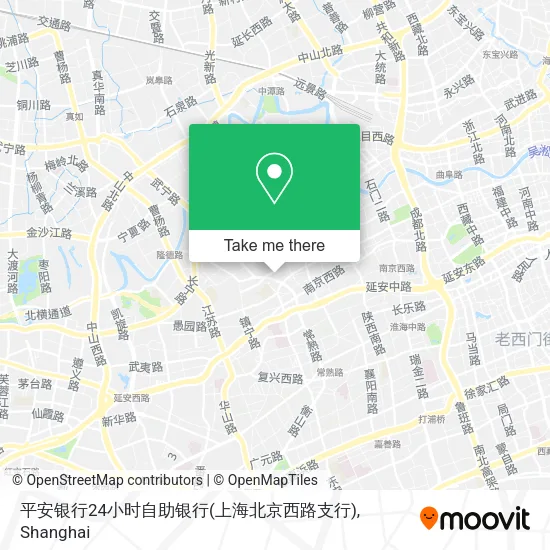 平安银行24小时自助银行(上海北京西路支行) map