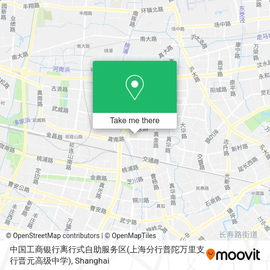 中国工商银行离行式自助服务区(上海分行普陀万里支行晋元高级中学) map