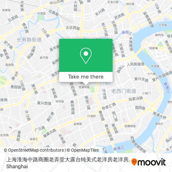 上海淮海中路商圈老弄堂大露台纯美式老洋房老洋房 map