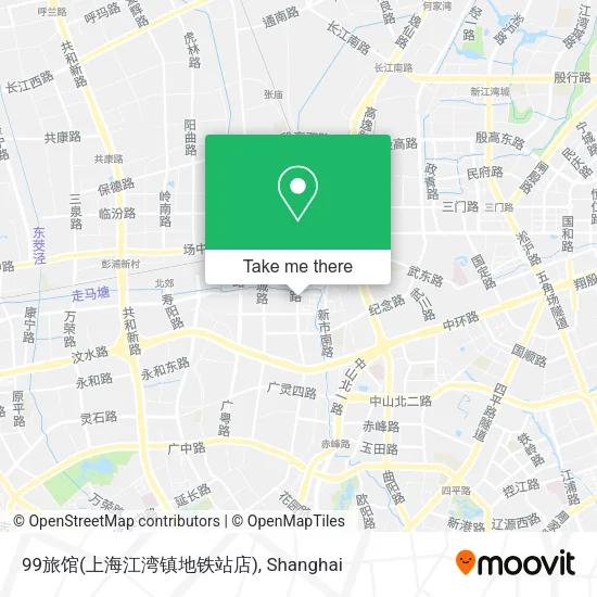 99旅馆(上海江湾镇地铁站店) map