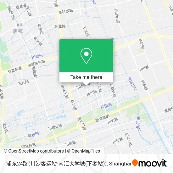 浦东24路(川沙客运站-南汇大学城(下客站)) map