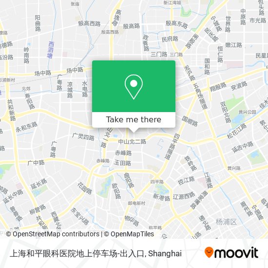 上海和平眼科医院地上停车场-出入口 map