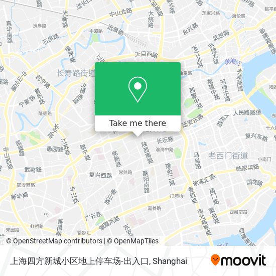 上海四方新城小区地上停车场-出入口 map