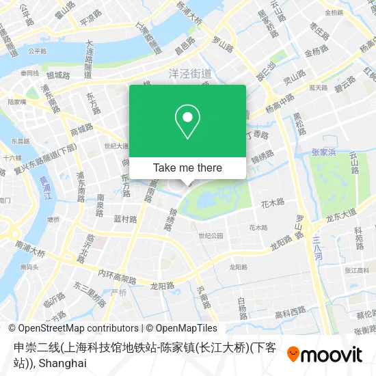 申崇二线(上海科技馆地铁站-陈家镇(长江大桥)(下客站)) map