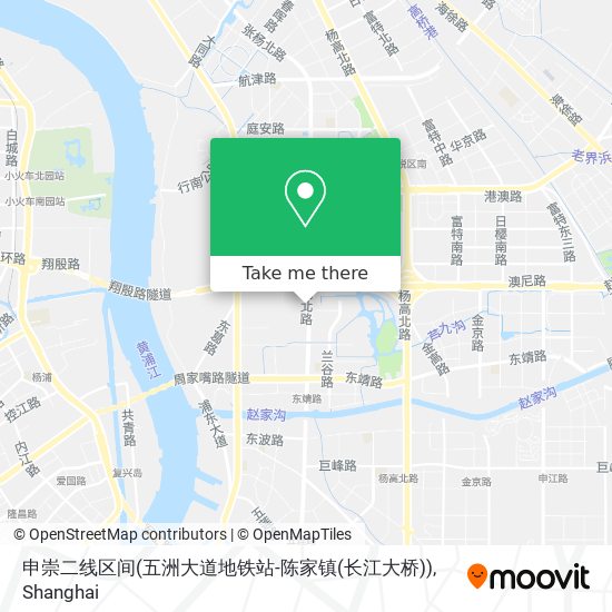 申崇二线区间(五洲大道地铁站-陈家镇(长江大桥)) map