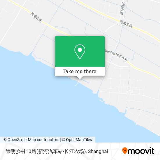 崇明乡村10路(新河汽车站-长江农场) map