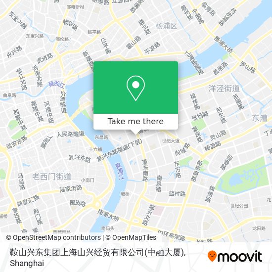鞍山兴东集团上海山兴经贸有限公司(中融大厦) map