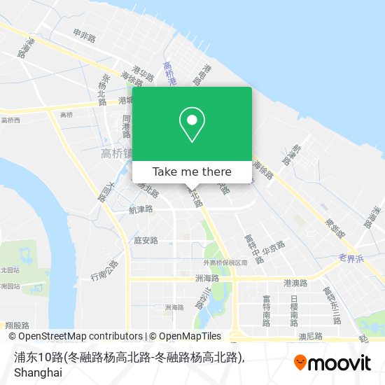 浦东10路(冬融路杨高北路-冬融路杨高北路) map