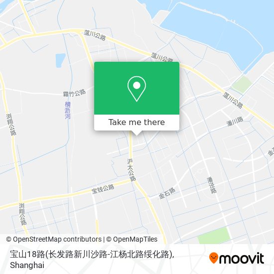 宝山18路(长发路新川沙路-江杨北路绥化路) map