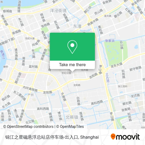 锦江之星磁悬浮总站店停车场-出入口 map
