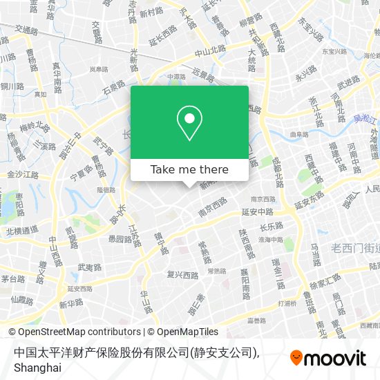 中国太平洋财产保险股份有限公司(静安支公司) map
