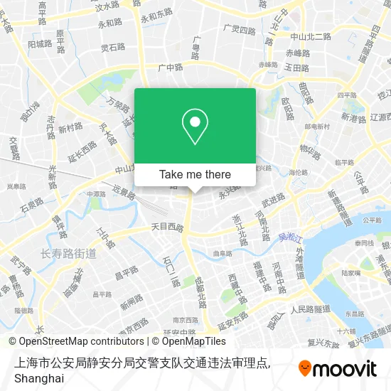 上海市公安局静安分局交警支队交通违法审理点 map