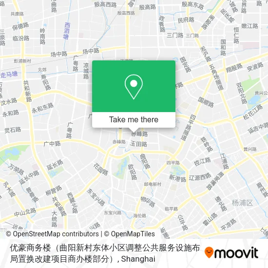 优豪商务楼（曲阳新村东体小区调整公共服务设施布局置换改建项目商办楼部分） map