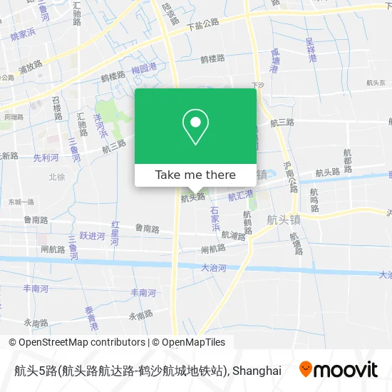 航头5路(航头路航达路-鹤沙航城地铁站) map