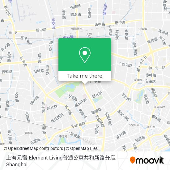 上海元宿-Element Living普通公寓共和新路分店 map