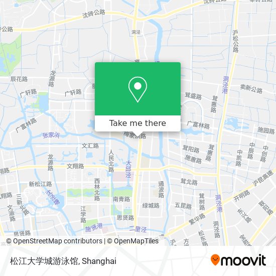 松江大学城游泳馆 map