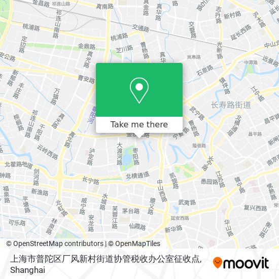 上海市普陀区厂风新村街道协管税收办公室征收点 map
