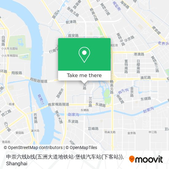 申崇六线b线(五洲大道地铁站-堡镇汽车站(下客站)) map