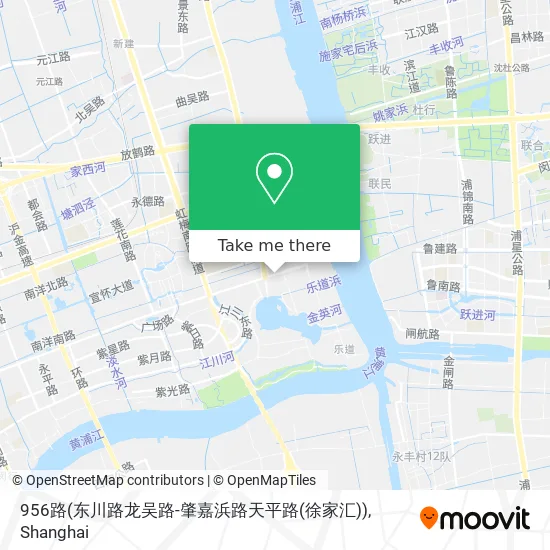 956路(东川路龙吴路-肇嘉浜路天平路(徐家汇)) map