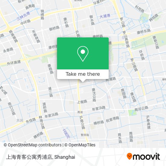 上海青客公寓秀浦店 map