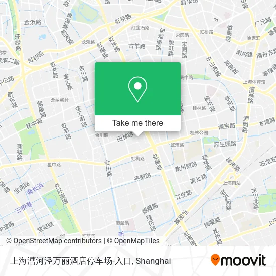 上海漕河泾万丽酒店停车场-入口 map