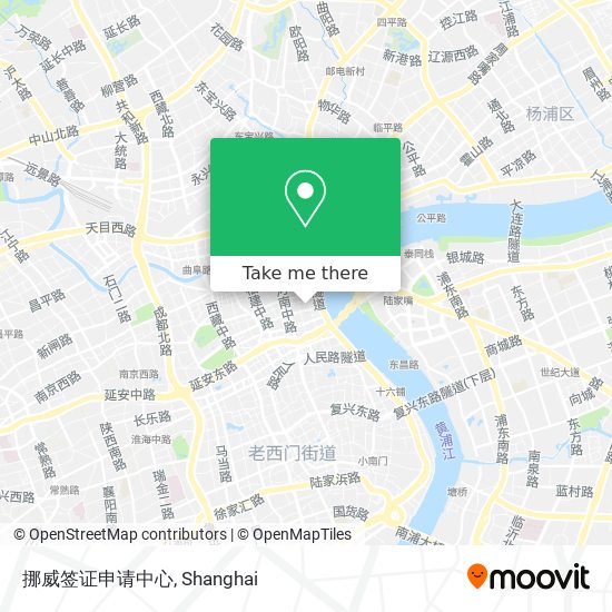 挪威签证申请中心 map