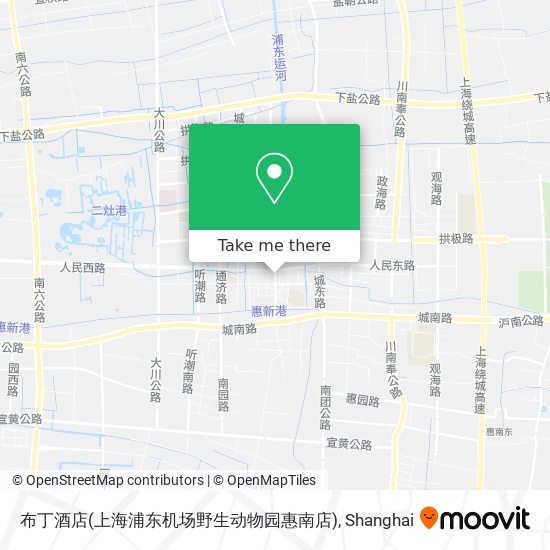 布丁酒店(上海浦东机场野生动物园惠南店) map