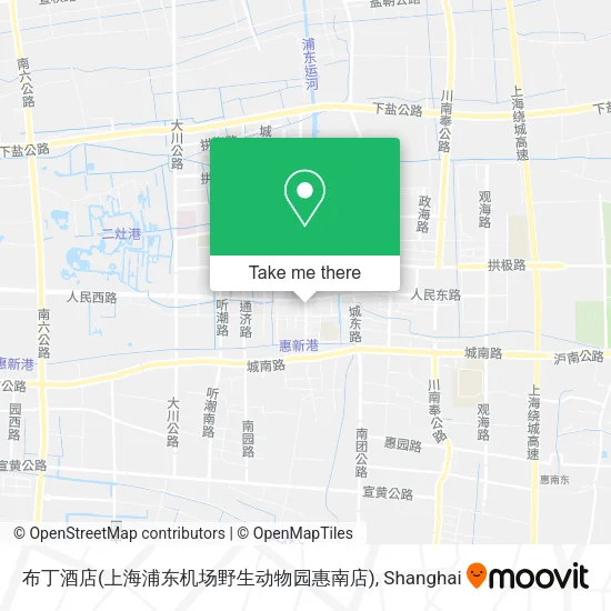 布丁酒店(上海浦东机场野生动物园惠南店) map