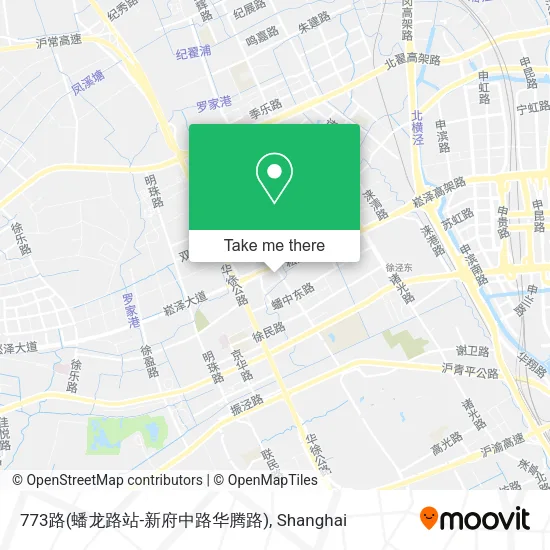 773路(蟠龙路站-新府中路华腾路) map