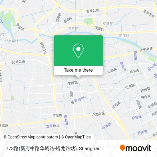 773路(新府中路华腾路-蟠龙路站) map