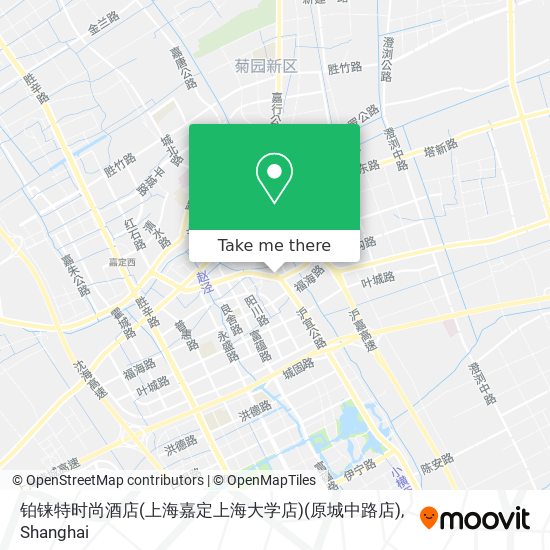 铂铼特时尚酒店(上海嘉定上海大学店)(原城中路店) map