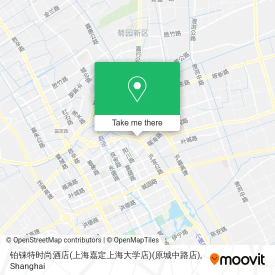 铂铼特时尚酒店(上海嘉定上海大学店)(原城中路店) map
