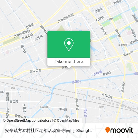 安亭镇方泰村社区老年活动室-东南门 map
