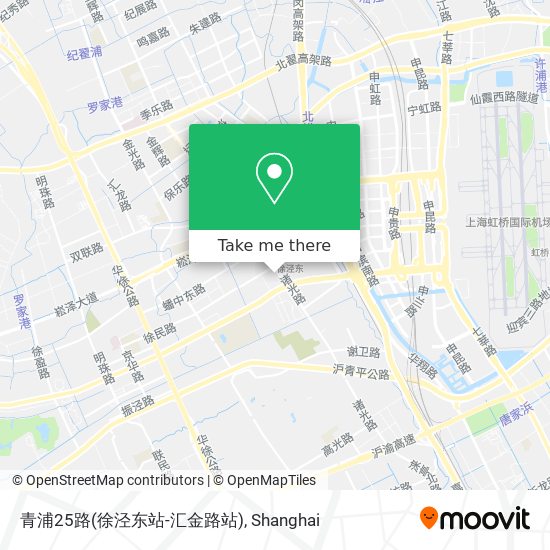 青浦25路(徐泾东站-汇金路站) map
