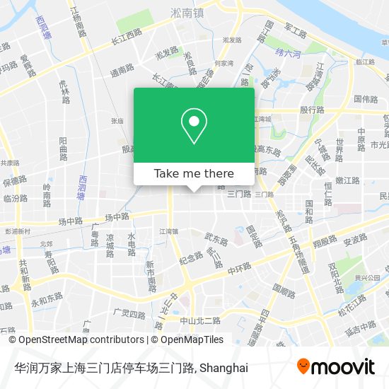 华润万家上海三门店停车场三门路 map