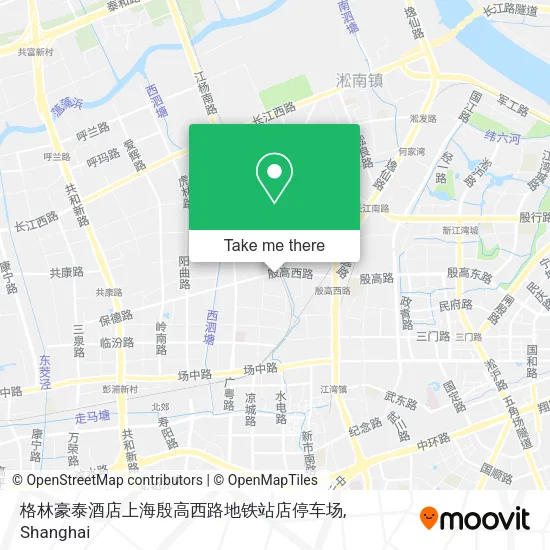 格林豪泰酒店上海殷高西路地铁站店停车场 map