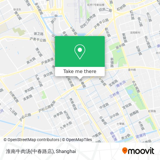 淮南牛肉汤(中春路店) map
