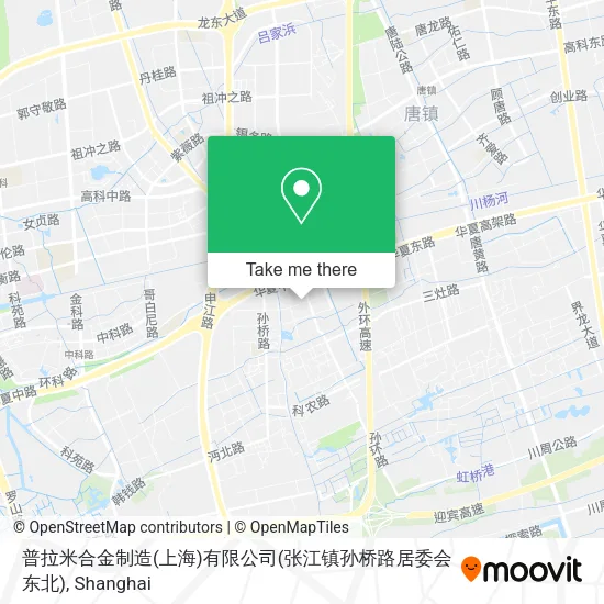 普拉米合金制造(上海)有限公司(张江镇孙桥路居委会东北) map