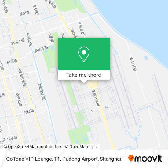 GoTone VIP Lounge, T1, Pudong Airport map